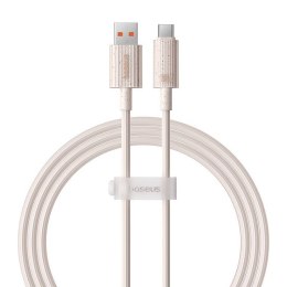 Kabel szybko ładujący Baseus USB do USB-C Habitat Series 100W, 1m (różowy)