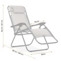 Leżak ogrodowy składany z poduszką Sofotel ChillWell Soft szary