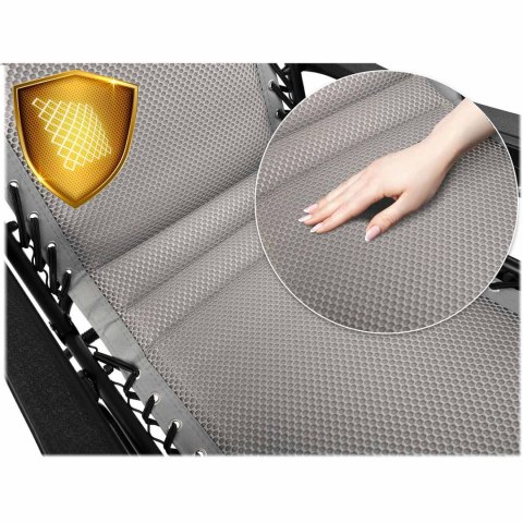 Leżak ogrodowy składany z poduszką Sofotel ChillWell Soft szary