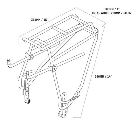 Bagażnik tylny BLACKBURN OUTPOST REAR World Touring Rack black (NEW 2026)