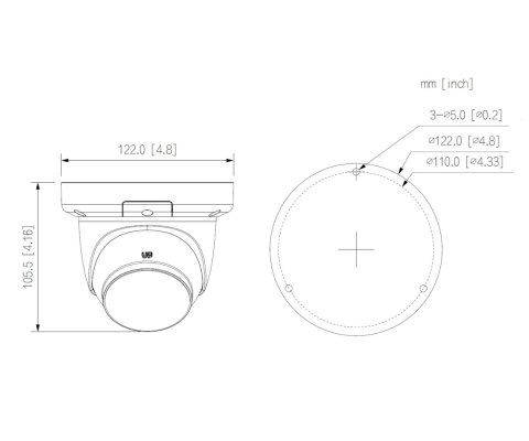 KAMERA IP IPC-HDW3849QM-S-IL-0280B-BLACK WizSense Smart Dual Light - 8 Mpx 2.8 mm DAHUA