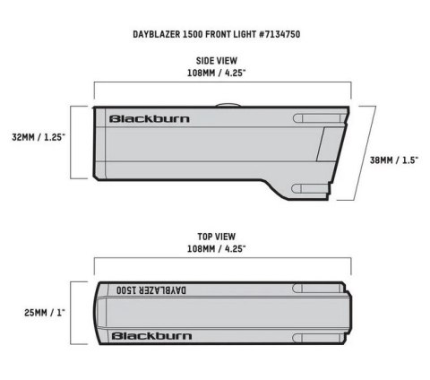 Lampka przednia BLACKBURN DAYBLAZER 1500 lumenów black (NEW 2026)