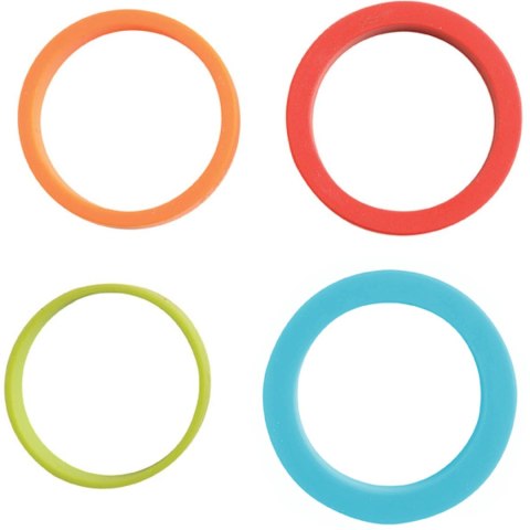 Wałek do ciasta silikonowy szary z pierścieniami