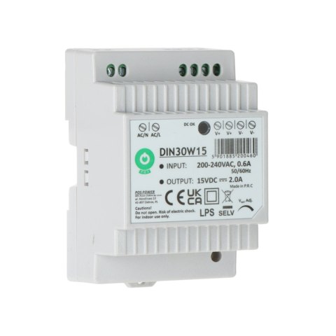 ZASILACZ IMPULSOWY DIN30W15 POS