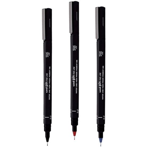 Cienkopis kreślarski Uni Pin-200 0.2mm niebieski