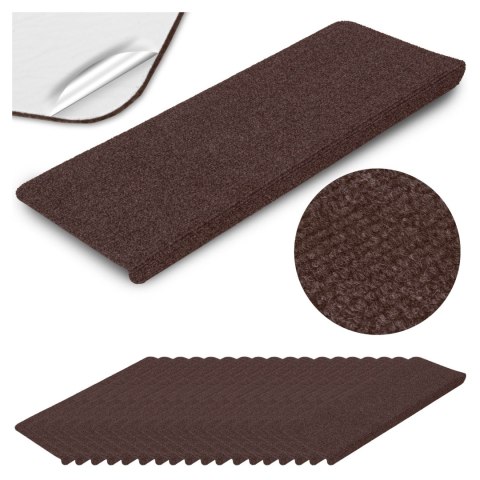 Dywaniki na stopnie ADRIA brązowe 15 sztuk