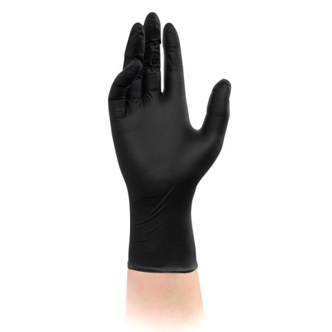 VELO NITRILE BLACK M Rękawice nitrylowe bezpudrowe, czarne, 100 szt.