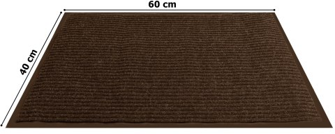 Wycieraczka do butów wejściowa pod drzwi 40x60 cm Seila brązowa