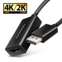 Axagon RVD-HI20N adapter kablowy 0,15 m DisplayPort HDMI Czarny