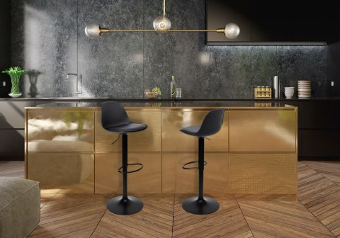 Hoker krzesło barowe RICARDO BLACK czarny