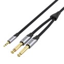 Kabel audio mini jack 3.5mm do 2x jack 6.35mm męski Vention BARHK 8m
