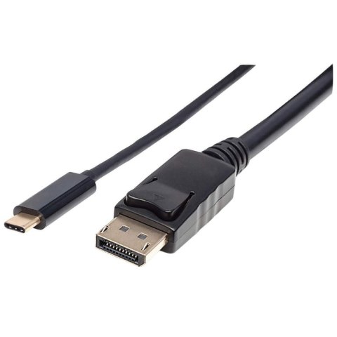 Manhattan 152464 adapter kablowy 2 m USB Type-C DisplayPort Czarny