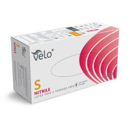 VELO NITRILE BLUE S Rękawice nitrylowe zabiegowe bezpudrowe, niebieskie, 100 szt.
