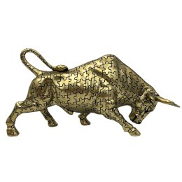 Byk - Figurka Dekoracyjna Złota - Symbol symbol siły i bogactwa - 43111Y1