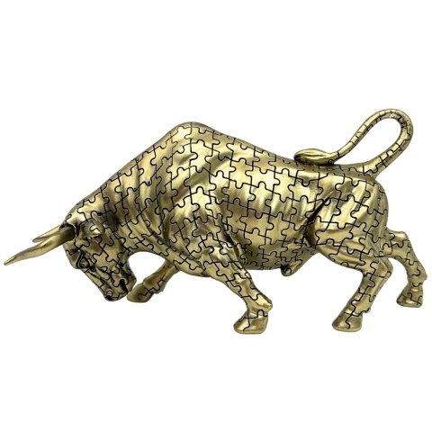 Byk - Figurka Dekoracyjna Złota - Symbol symbol siły i bogactwa - 43111Y1