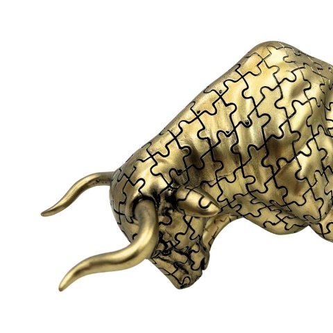 Byk - Figurka Dekoracyjna Złota - Symbol symbol siły i bogactwa - 43111Y1