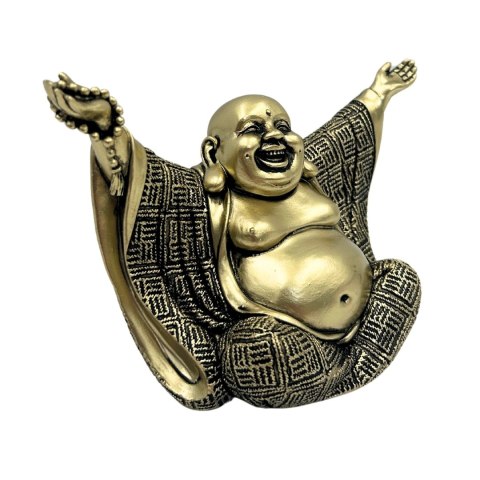Figurka Buddy - Radosny Budda - Złota Dekoracja - 4406FJH