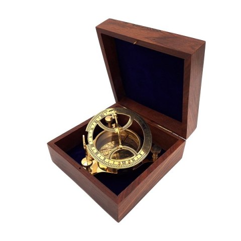 Kompas Mosiężny w Pudełku Drewnianym - Dollond Retro - SD14/2.5