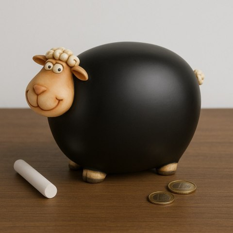 Skarbonka Owieczka z Farby Tablicowej - Tablicówka - CE34136