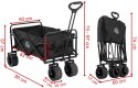 Wózek ogrodowy plażowy składany KORAL czarny