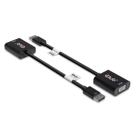 CLUB3D CAC-2013 adapter kablowy 0,228 m Displayport VGA Czarny