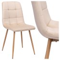 Krzesło welurowe MONTANA VELVET beżowe