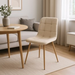 Krzesło welurowe MONTANA VELVET beżowe