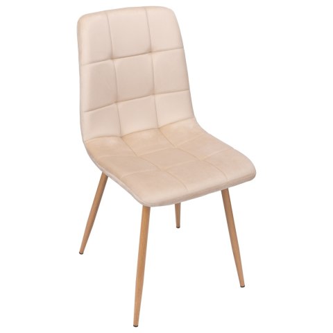 Krzesło welurowe MONTANA VELVET beżowe