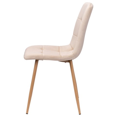 Krzesło welurowe MONTANA VELVET beżowe