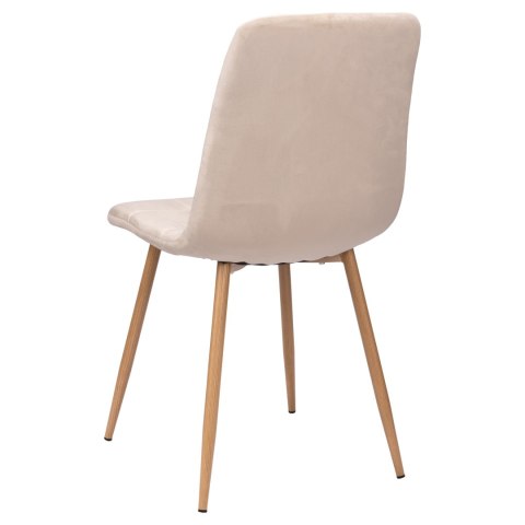 Krzesło welurowe MONTANA VELVET beżowe
