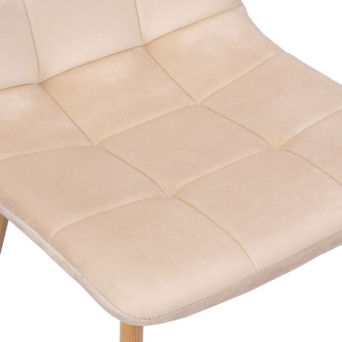 Krzesło welurowe MONTANA VELVET beżowe