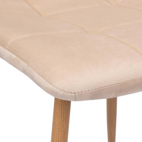Krzesło welurowe MONTANA VELVET beżowe