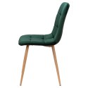 Krzesło welurowe MONTANA VELVET ciemnozielone