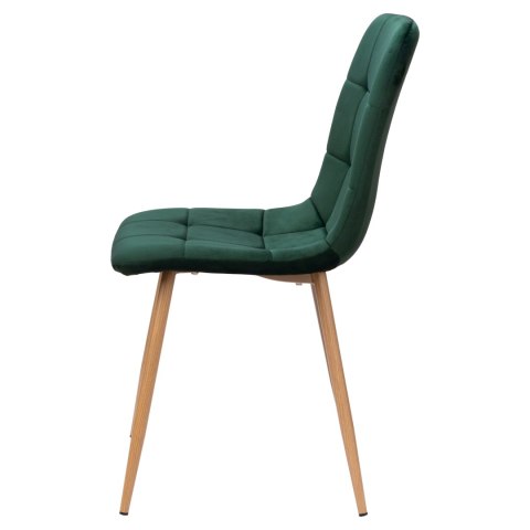 Krzesło welurowe MONTANA VELVET ciemnozielone