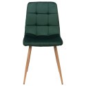 Krzesło welurowe MONTANA VELVET ciemnozielone