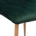 Krzesło welurowe MONTANA VELVET ciemnozielone