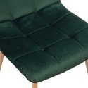 Krzesło welurowe MONTANA VELVET ciemnozielone