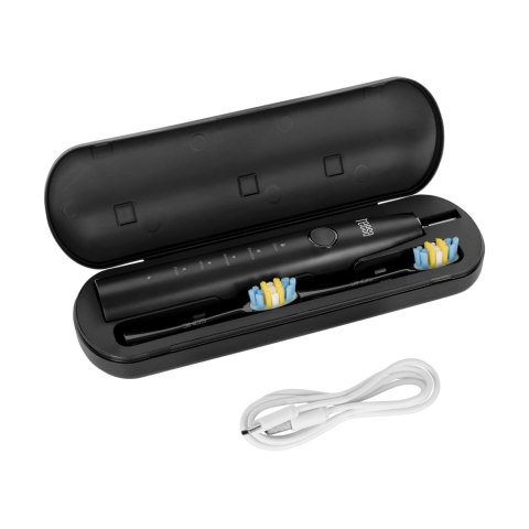 Soniczna szczoteczka do zębów TEESA SONIC 2 czarna , 5 trybów pracy, etui podróżne , USB typ C