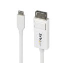 StarTech CDP2DP2MBW adapter kablowy 1,9 m DisplayPort USB Type-C Biały