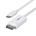 StarTech CDP2DP2MBW adapter kablowy 1,9 m DisplayPort USB Type-C Biały