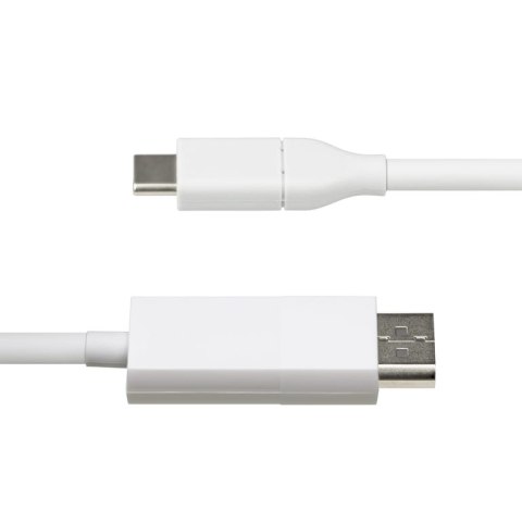 StarTech CDP2DP2MBW adapter kablowy 1,9 m DisplayPort USB Type-C Biały
