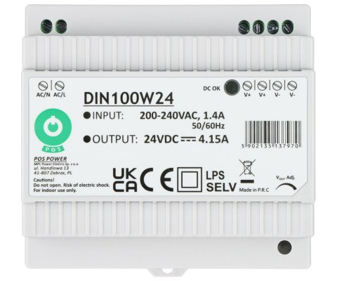 ZASILACZ IMPULSOWY DIN100W24 POS