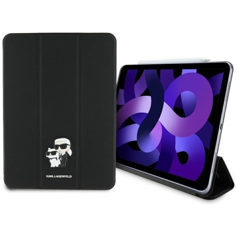 Karl Lagerfeld Book Cover Saffiano Magnetic Karl & Choupette - Etui iPad Air 11" M3 (2025) / iPad Air 11" M2 (2024) (czarny)