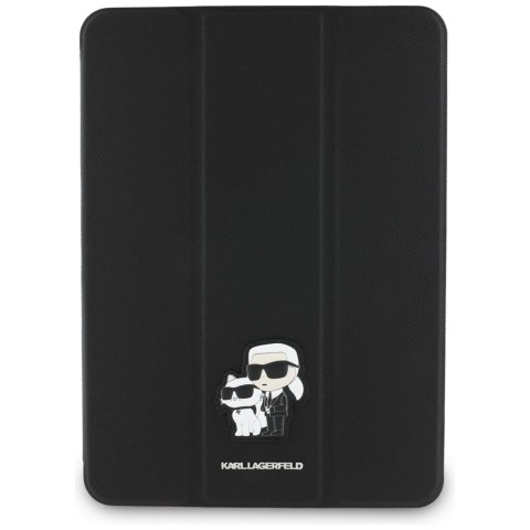 Karl Lagerfeld Book Cover Saffiano Magnetic Karl & Choupette - Etui iPad Air 11" M3 (2025) / iPad Air 11" M2 (2024) (czarny)