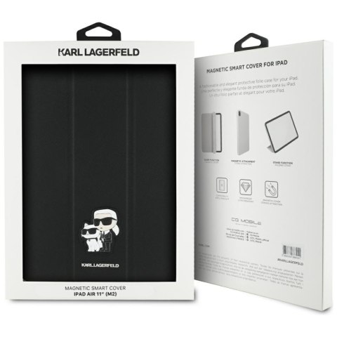 Karl Lagerfeld Book Cover Saffiano Magnetic Karl & Choupette - Etui iPad Air 11" M3 (2025) / iPad Air 11" M2 (2024) (czarny)