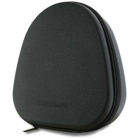 Karl Lagerfeld Saffiano Elongated - Bezprzewodowe słuchawki nauszne Bluetooth ANC + ENC (czarny)