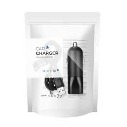 ŁADOWARKA SAMOCHODOWA (DC) + odpinany kabel micro USB (max 2A) BLUE STAR