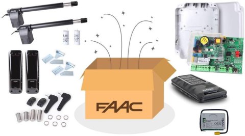 Zestaw Alfa FDS - FAAC 414 do 8m bram dwuskrzydłowych