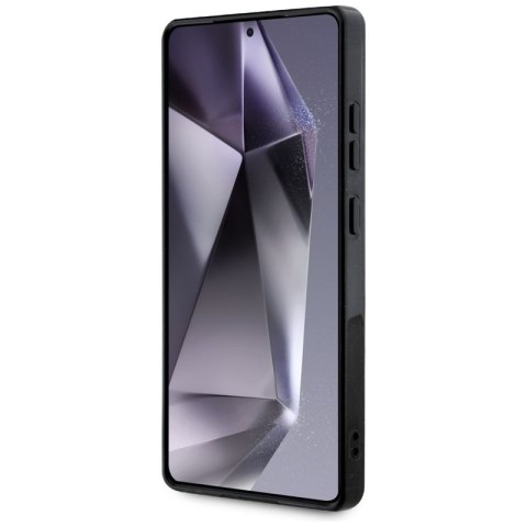 Guess 4G Glitter Triangle Buttons MagSafe - Etui do Samsung Galaxy S25 Ultra (czarny)