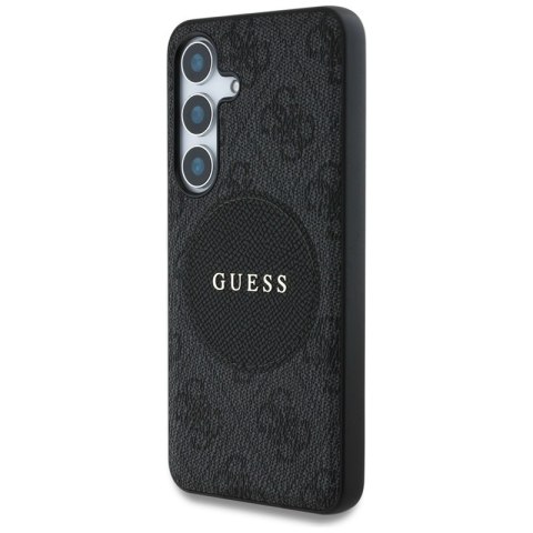 Guess 4G Round Patch Classic Logo MagSafe - Etui do Samsung Galaxy S25 (czarny)